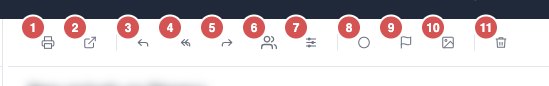 Mail reading toolbar