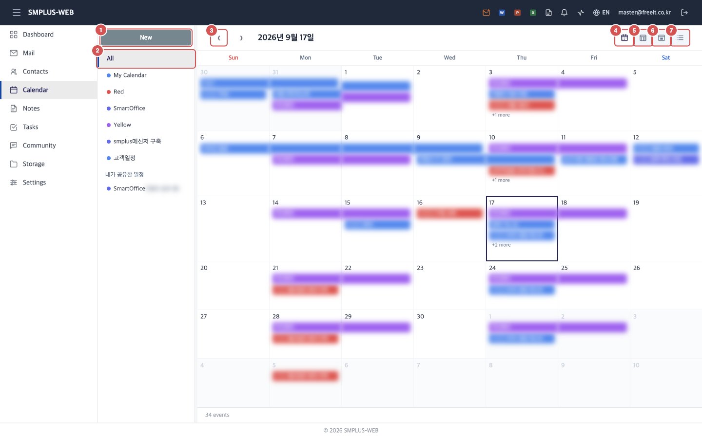 Calendar month view
