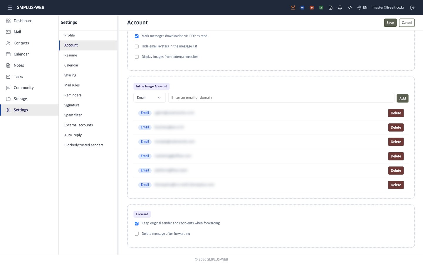 Account settings 3